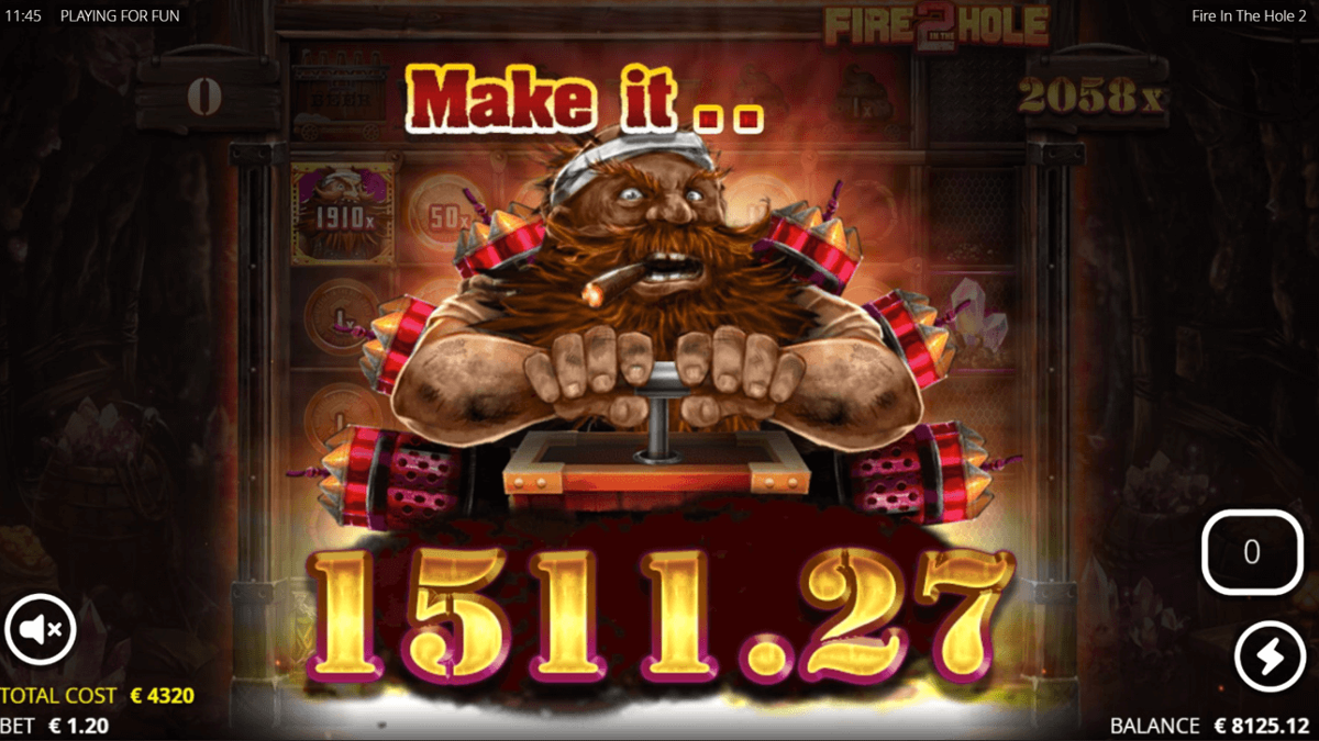 Fire in the Hole 2 big win