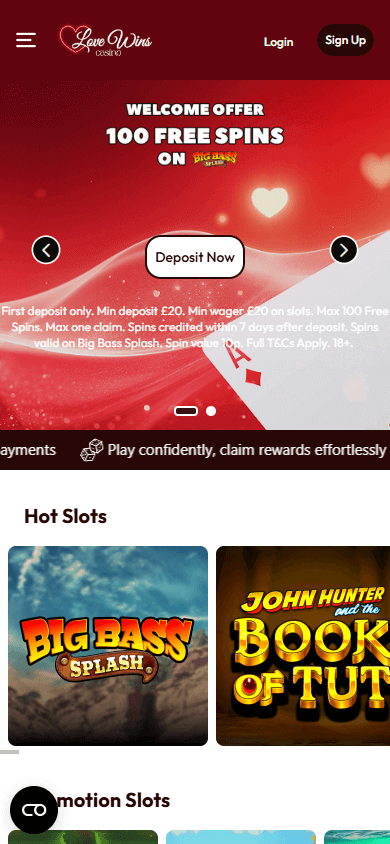lovewins_casino_homepage_mobile
