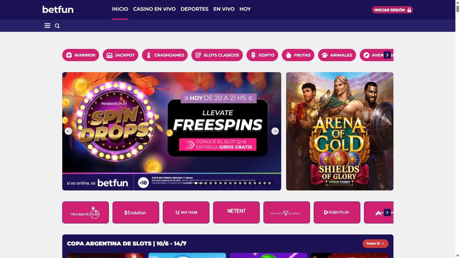 betfun_casino_homepage_desktop