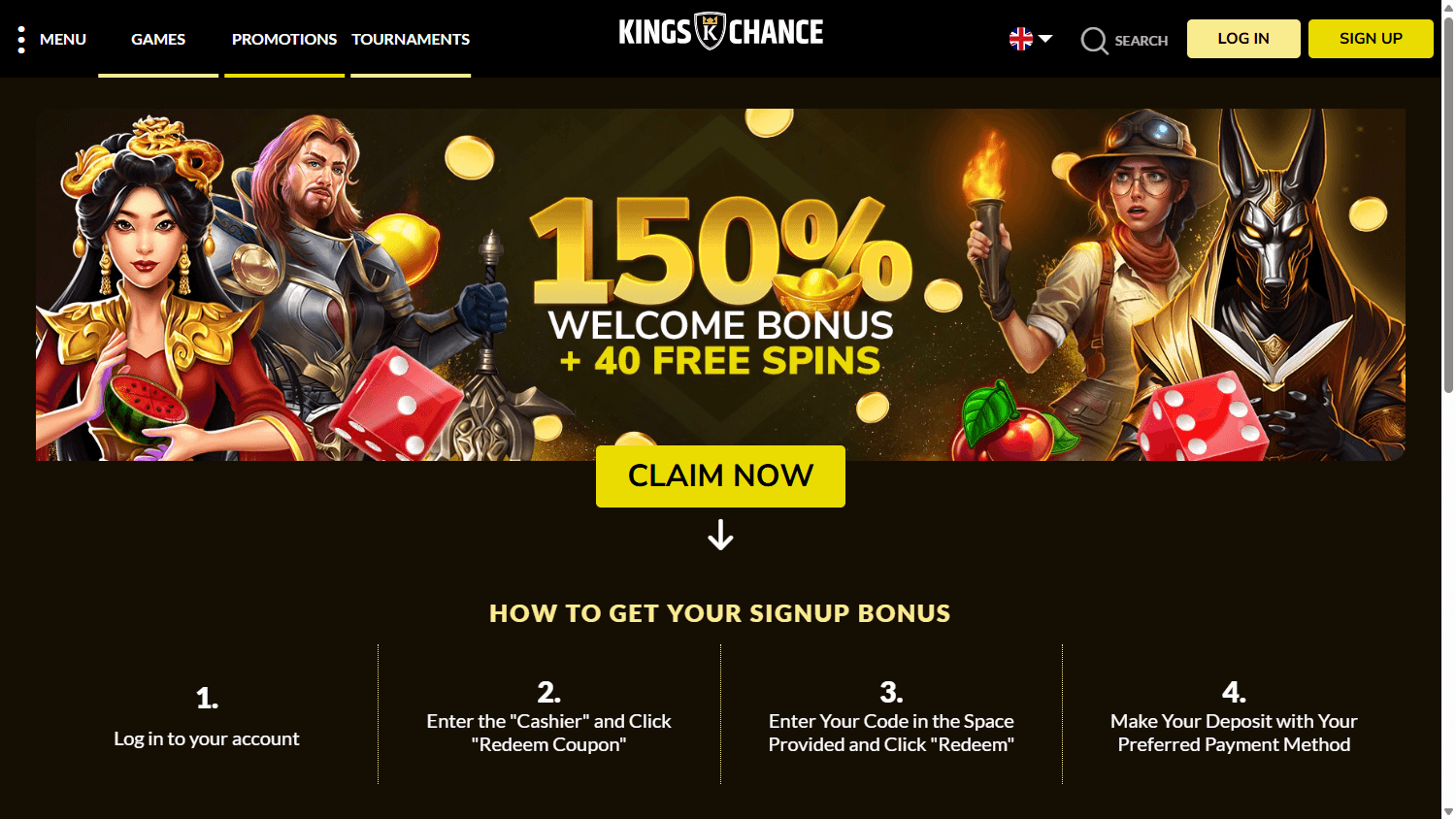 reputable King Casino birthday bonus promotional banner