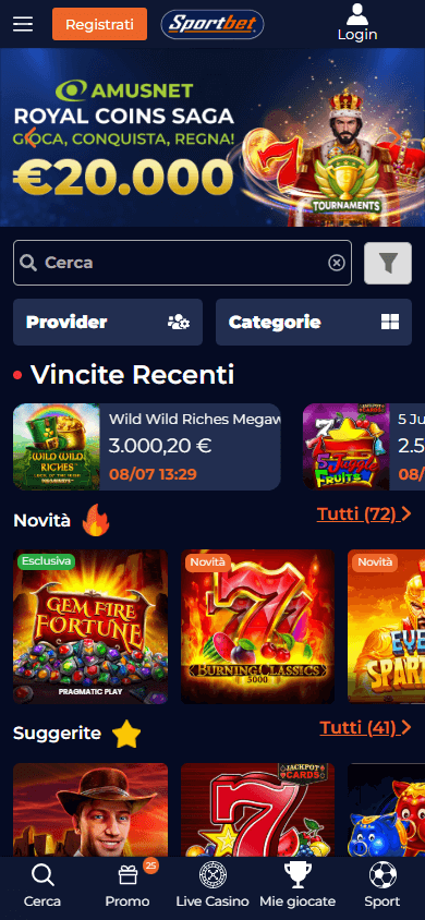 Sportitaliabet casino