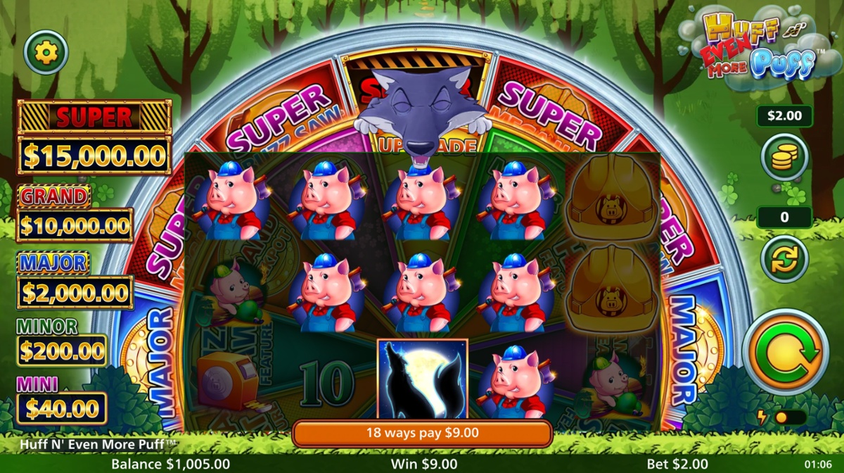 Huff N' Even More Puff slot win