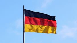 Germany national flag waving in the wind