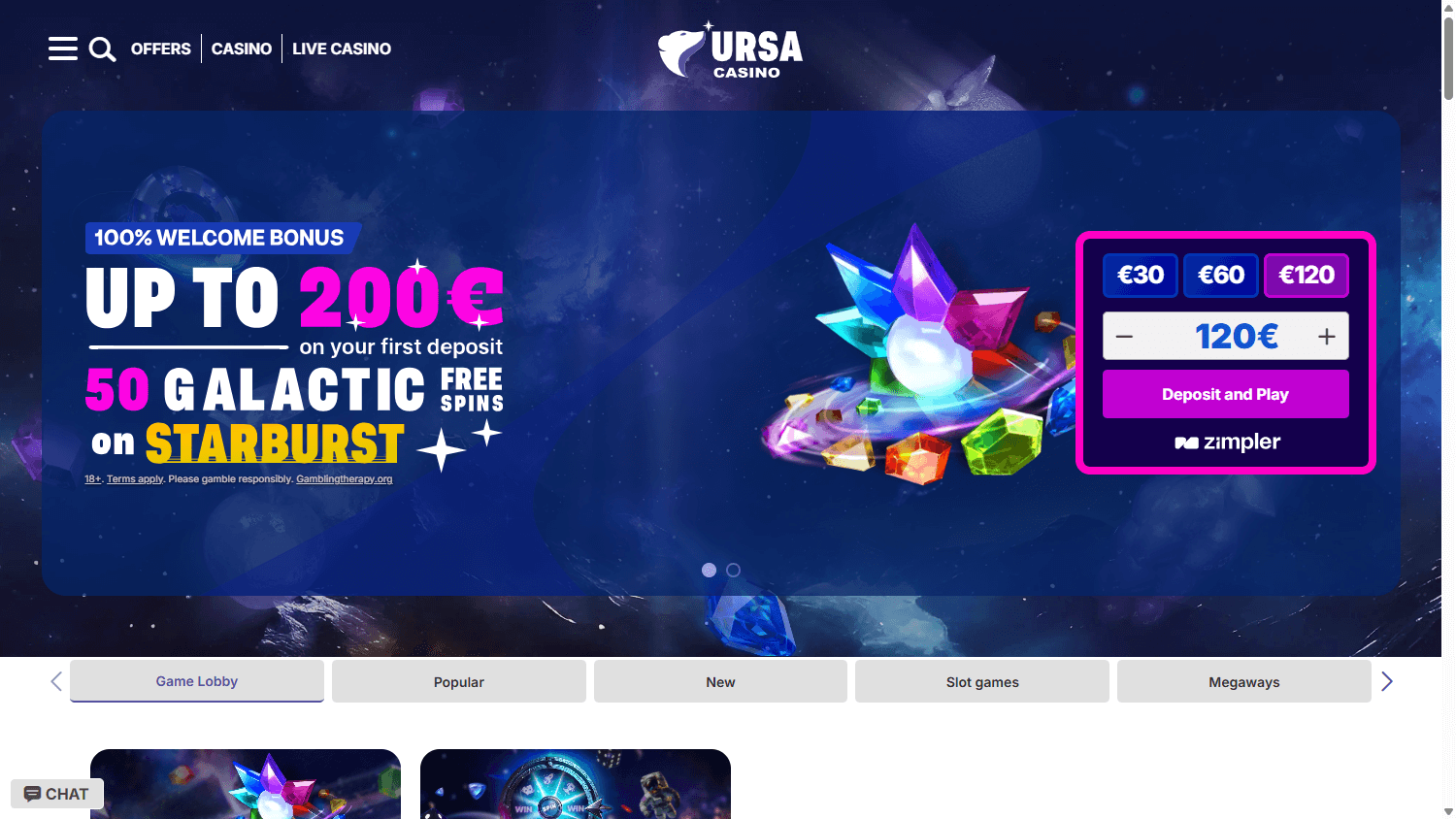 Ursa_Casino_homepage_desktop