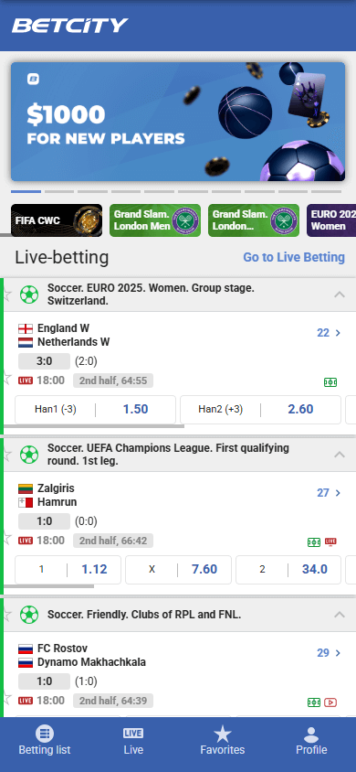 Betcity App screenshot