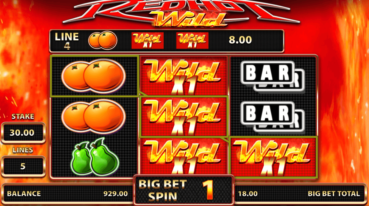 Red Hot Wild big bet spin