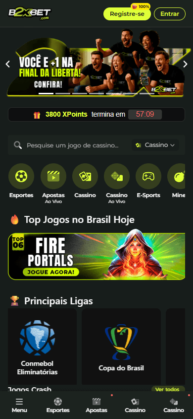 B2XBET_Casino_homepage_mobile