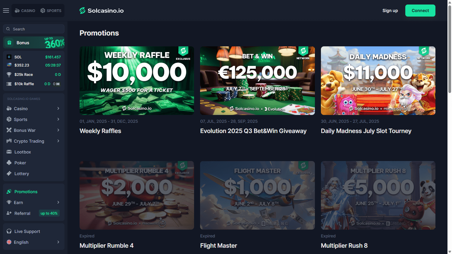 Solcasino Promotions