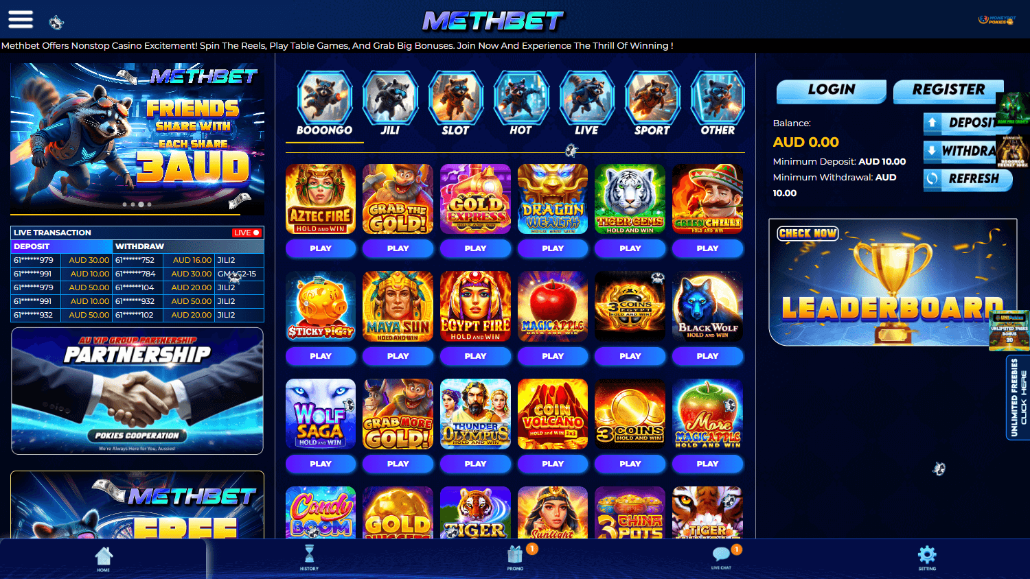 methbet_casino_homepage_desktop