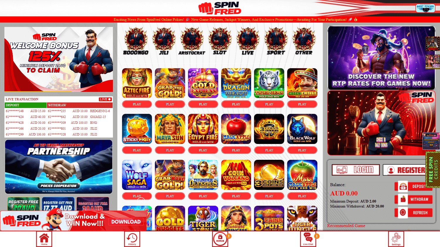 Spinfred Casino Game Review for Australian Players