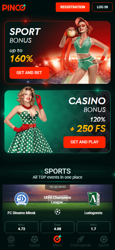 pinco_casino_homepage_mobile