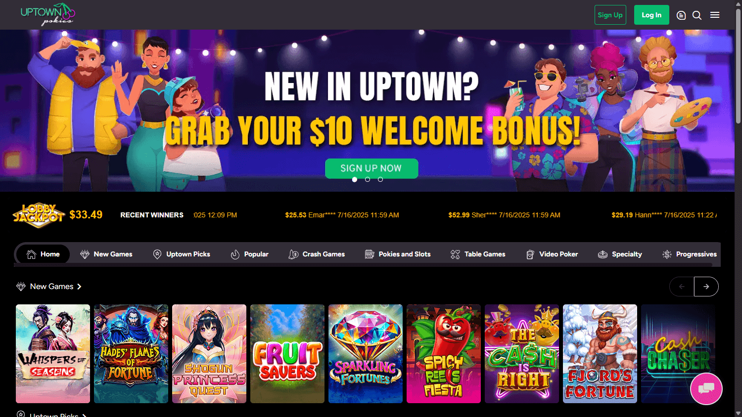 Uptown Pokies Casino Game Gallery