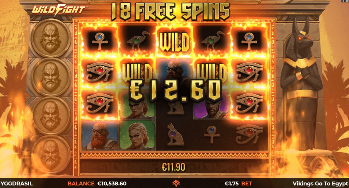 Vikings Go To Egypt Wild Fight free spins
