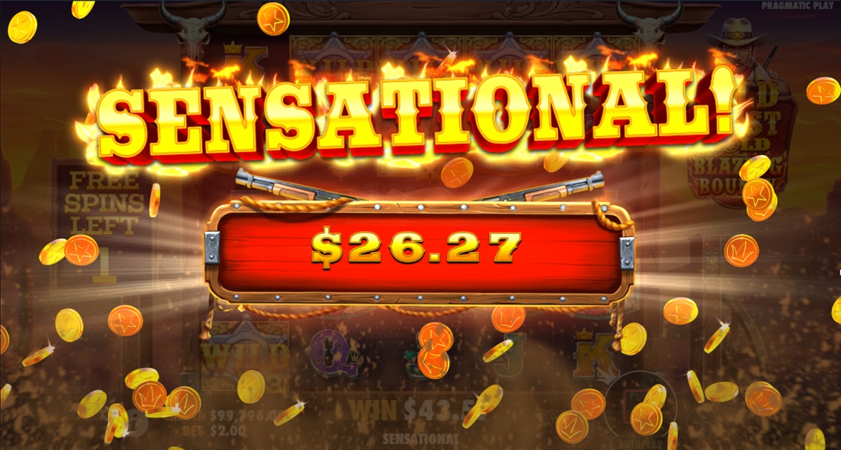 Wild West Gold Blazing Bounty - Sensational Win