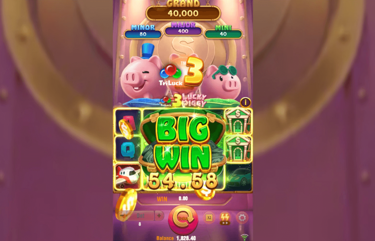 3 Lucky Piggy big win