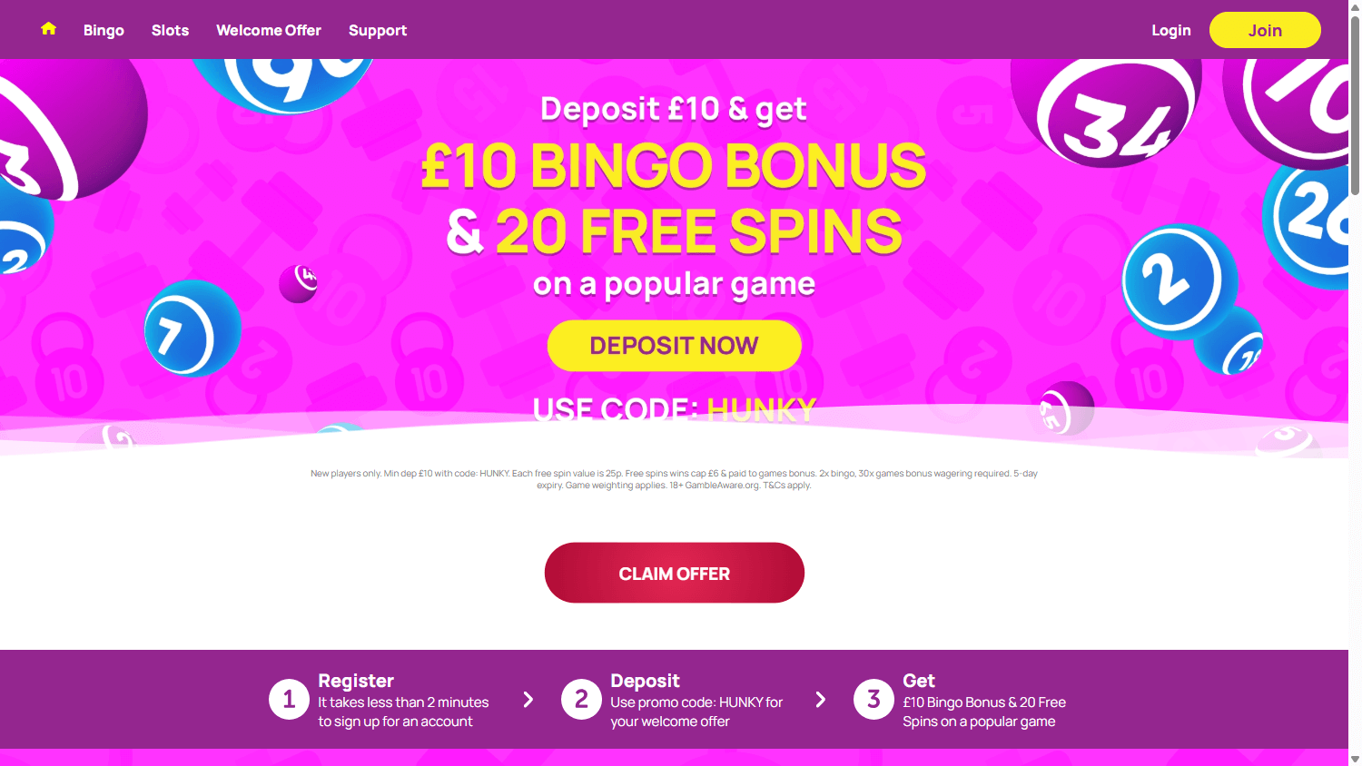hunky_bingo_casino_homepage_desktop