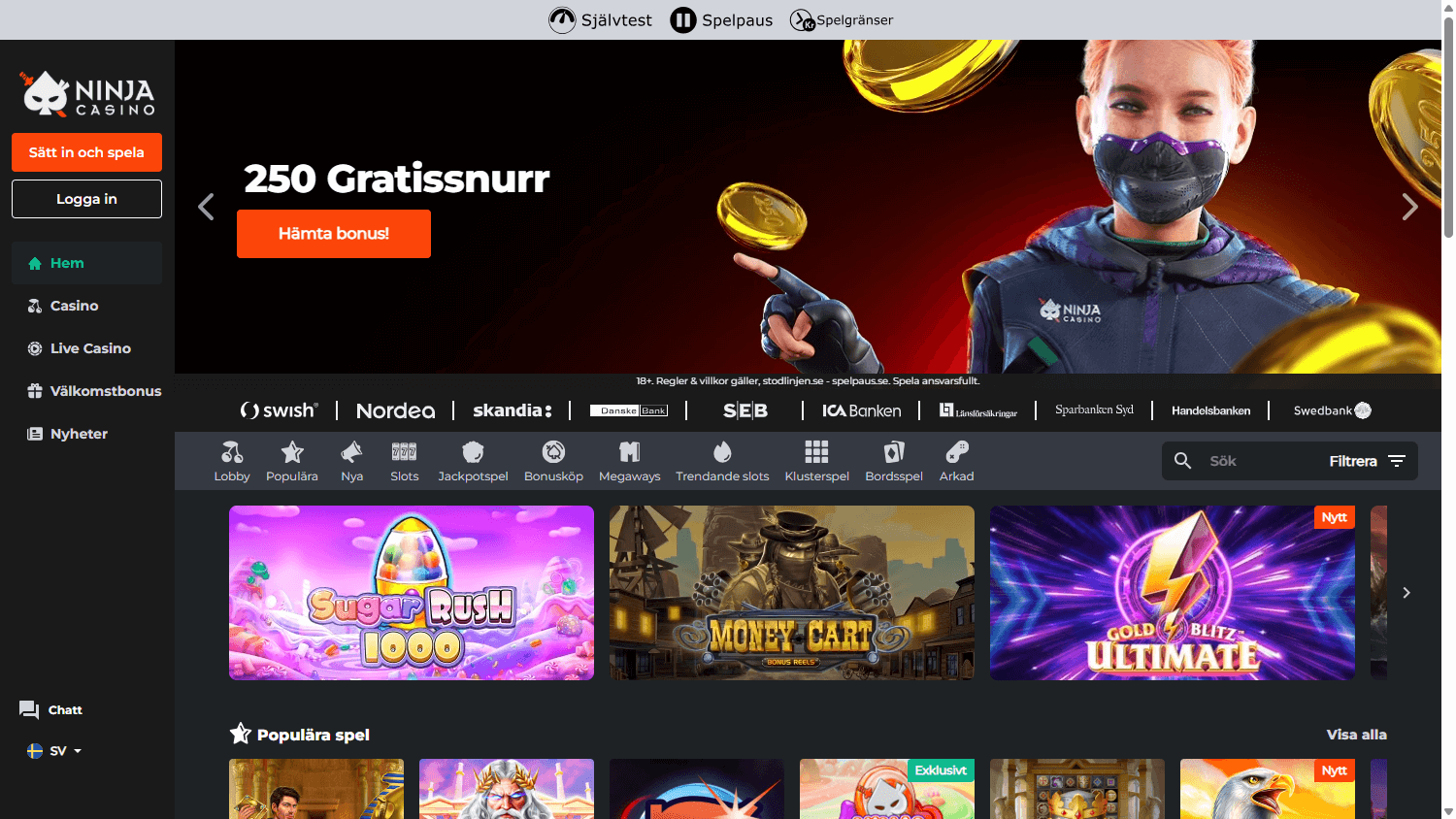 ninja_casino_se_homepage_desktop