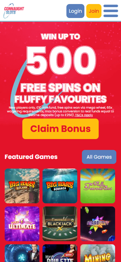 connaught_slots_casino_homepage_mobile