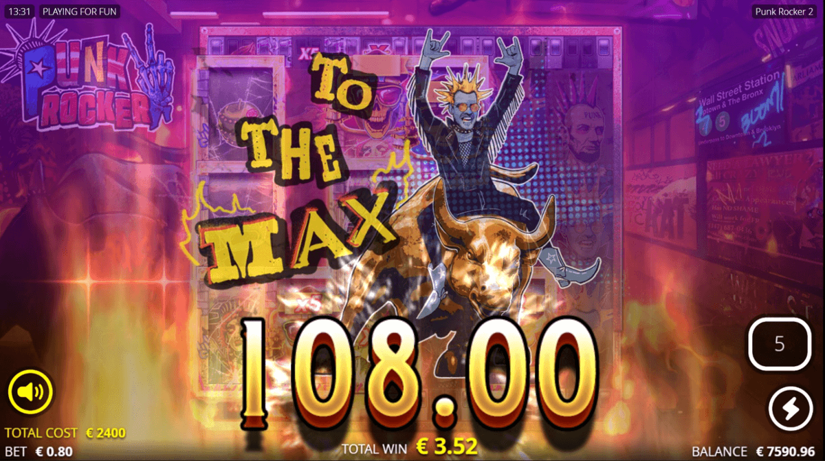 Punk Rocker 2 big win