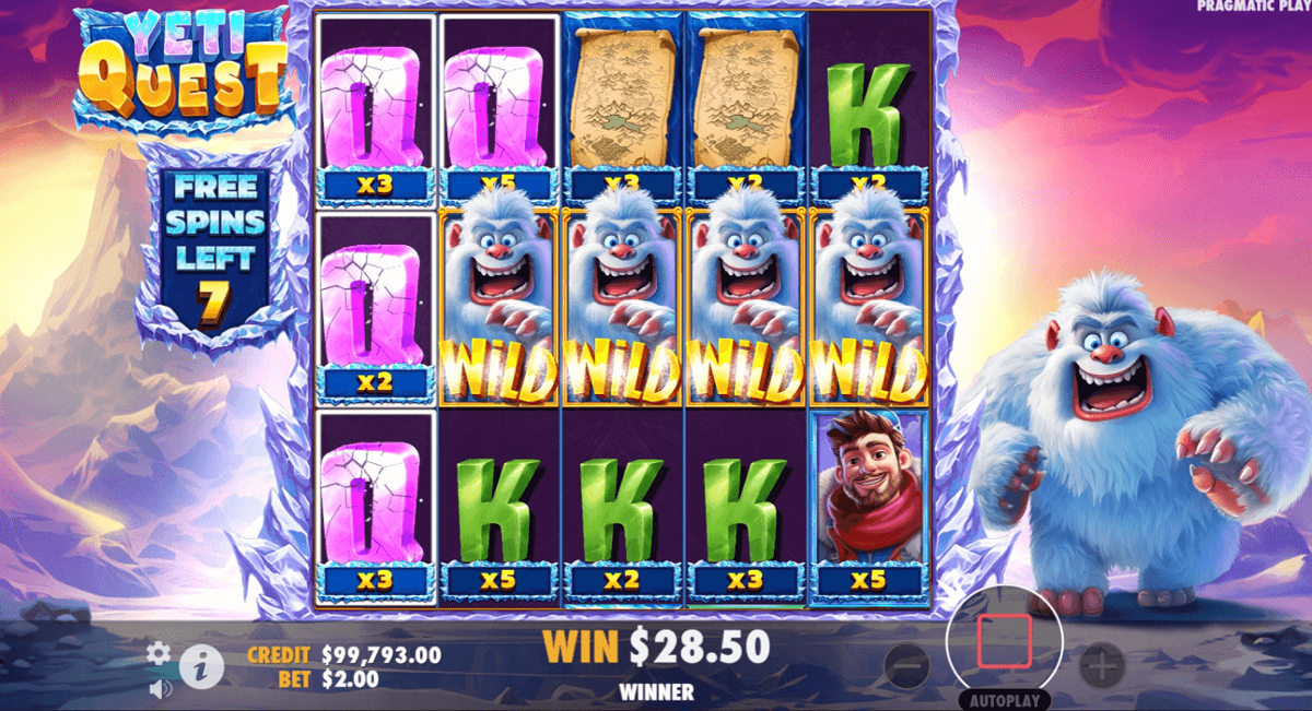 Yeti Quest free spins