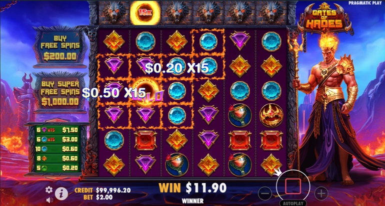 Gates of Hades - Wild Multiplier win