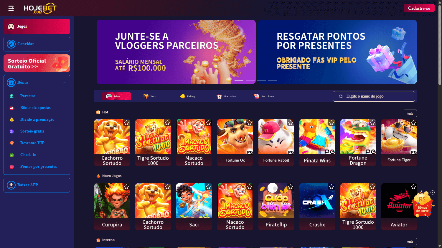 hojebet_casino_homepage_desktop