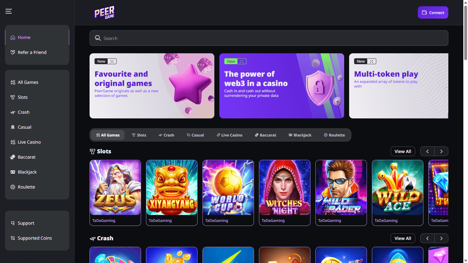 peergame_casino_homepage_desktop