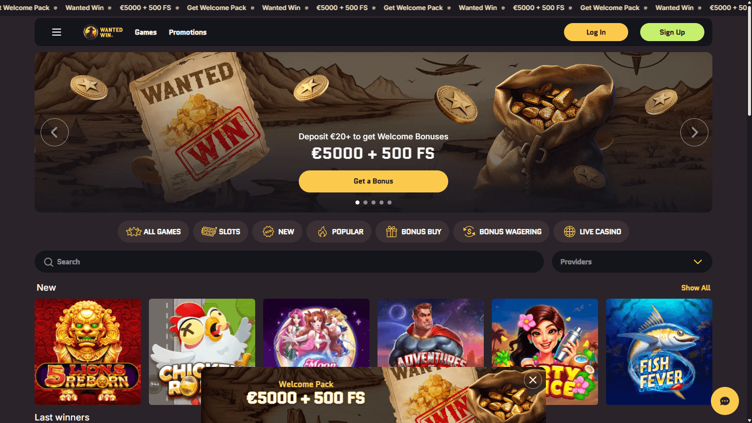 WantedWin Casino: Review für Spieler aus Deutschland
