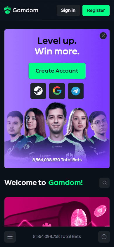 gamdom_casino_homepage_mobile