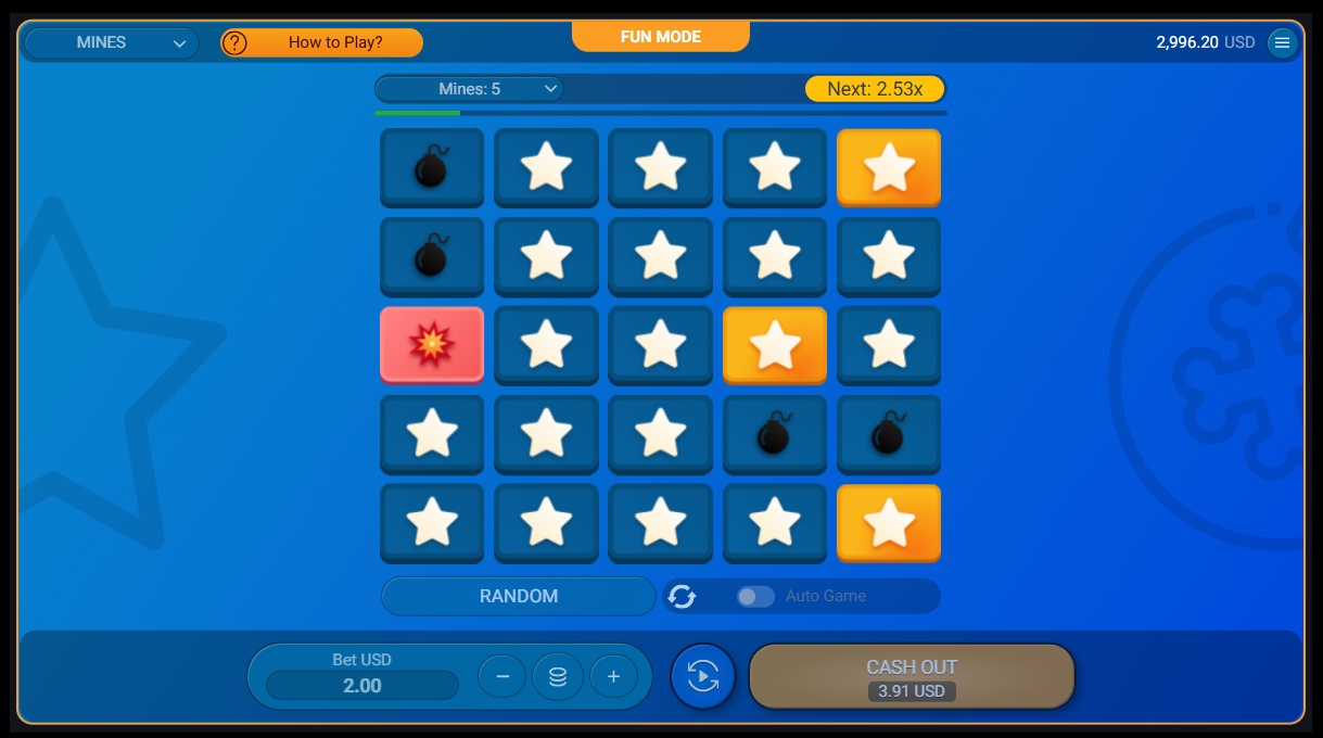 Mines (Spribe) - Bet Lost