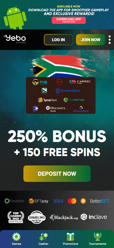 yebo_casino_homepage_mobile