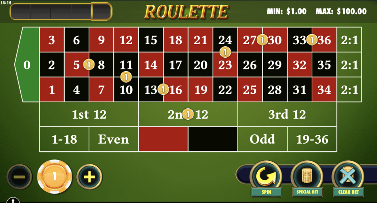 Roulette special bet