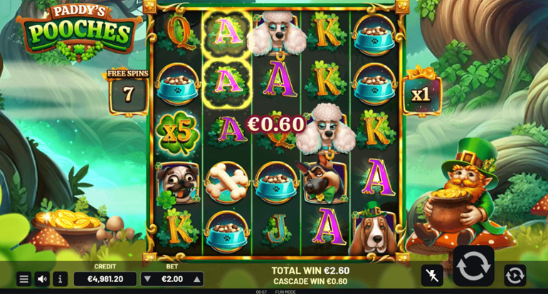 Paddy's Pooches free spins