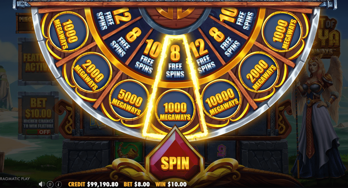 Might of Freya Megaways wheel