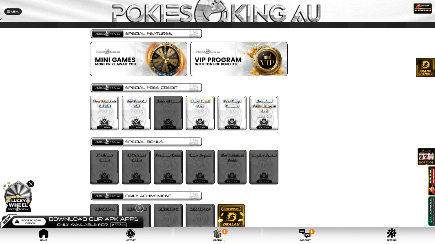 pokieskingau_casino_promotions_desktop