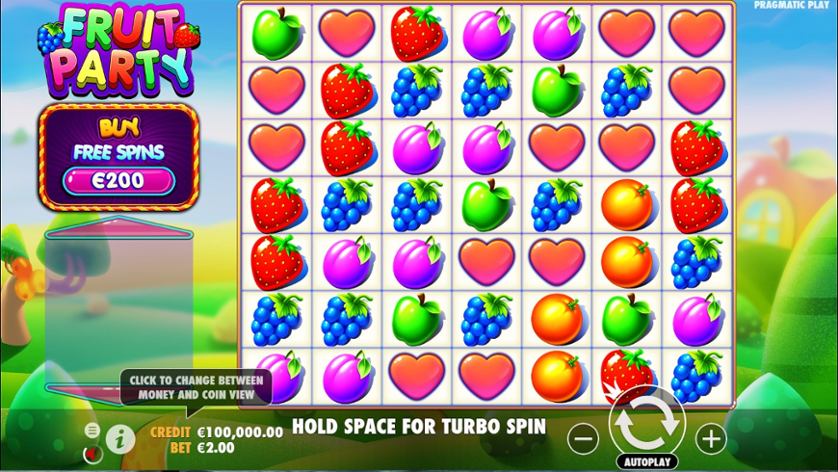 Jogue Fruit Party, Jogo da Fruta, 96,47% RTP