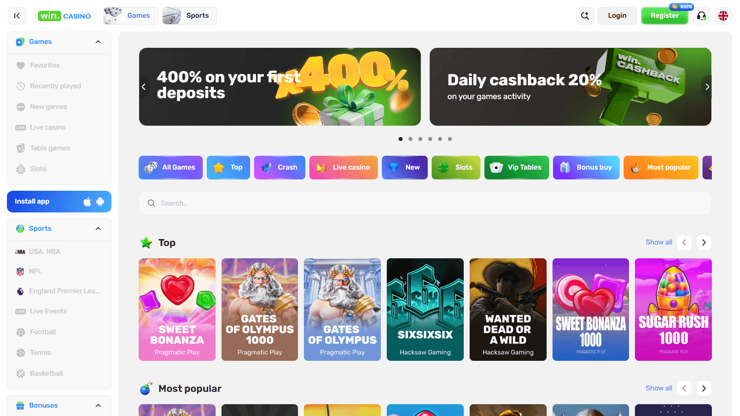 Win casino popular site
