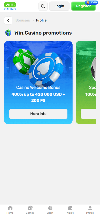 ontvang Win Airlines Casino bonus spins promotie