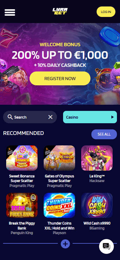 lyrabet_casino_homepage_mobile