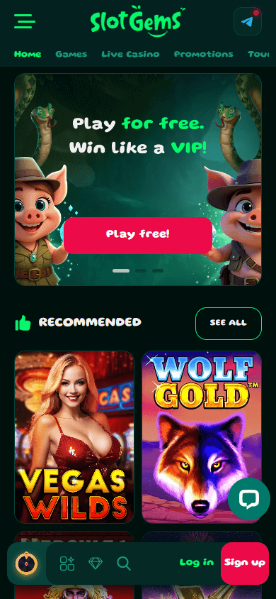 slotgems_casino_homepage_mobile