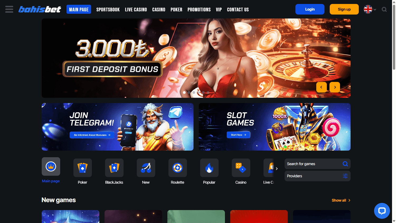 Review: Bahis Casino für Spieler aus Deutschland, Player Portal mit Transaktionshistorie