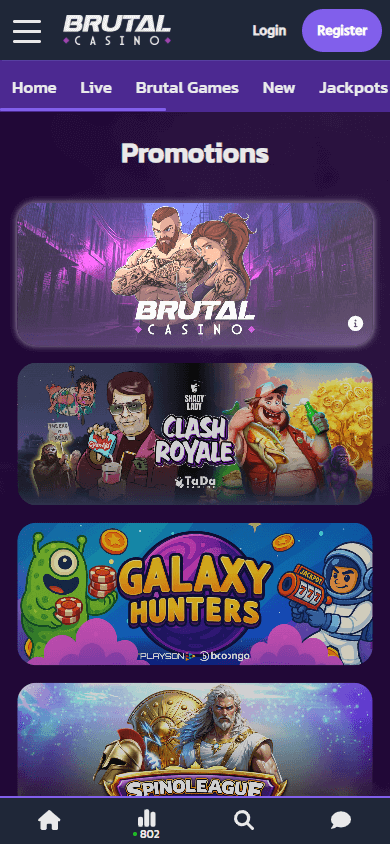 nouveau Brutal Casino offre de bienvenue
