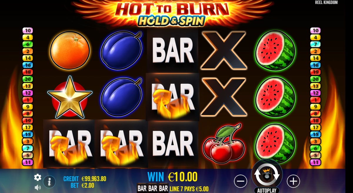 Hot to Burn: Hold & Spin - win