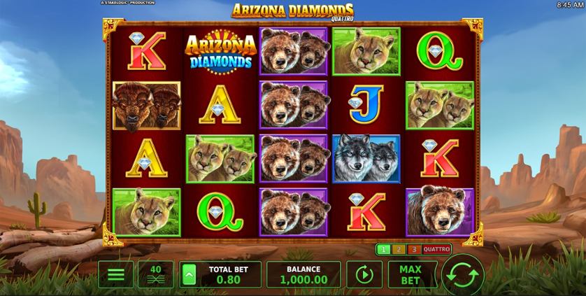 Arizona Diamonds Quattro Slot. Free Online Slot Game. BONUS+INSANE WIN