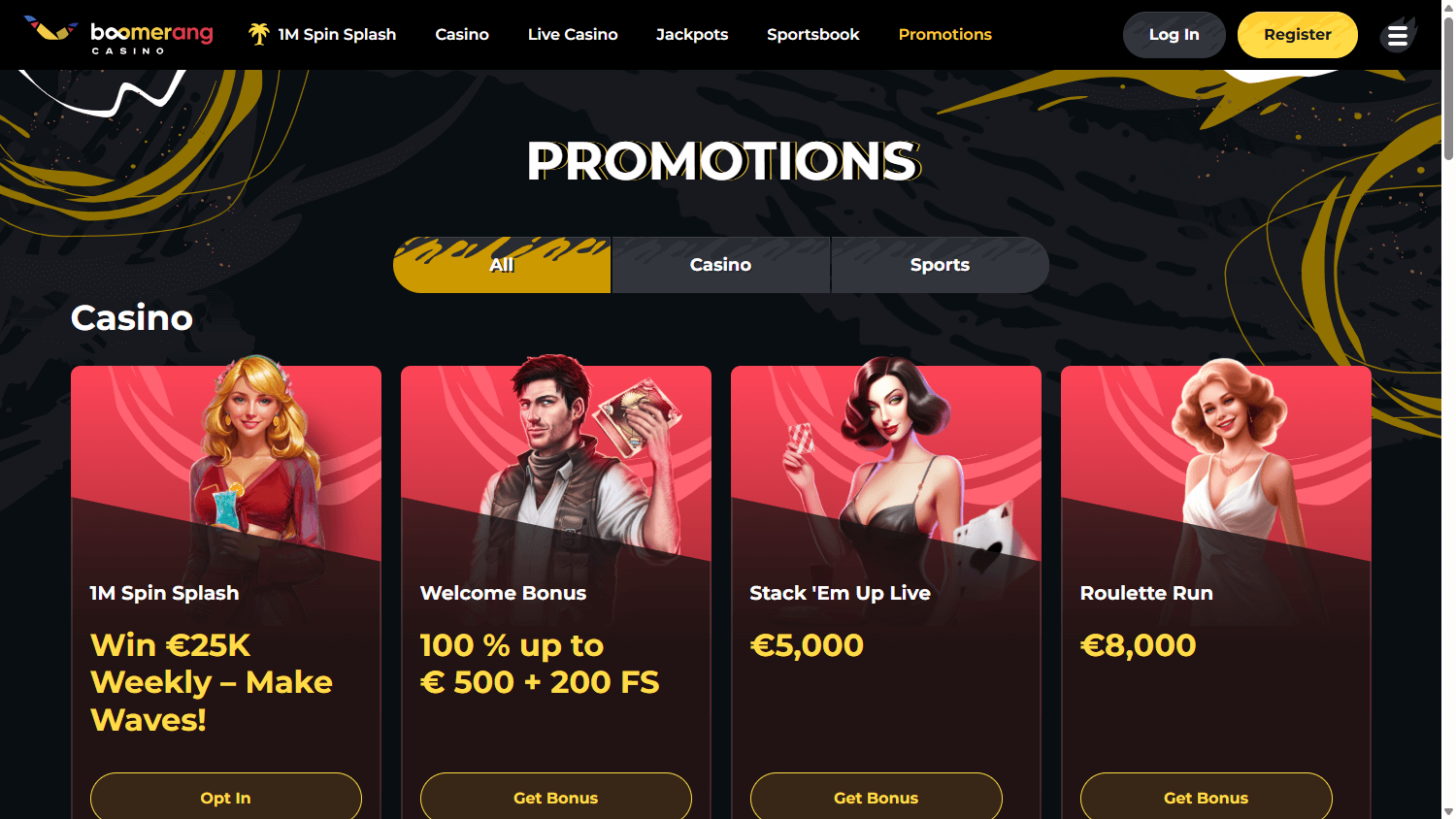 Boomerang casino online