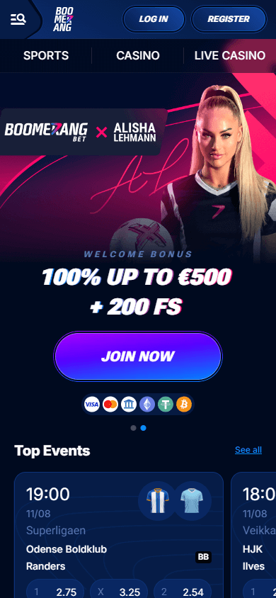 Casino boomerang bet