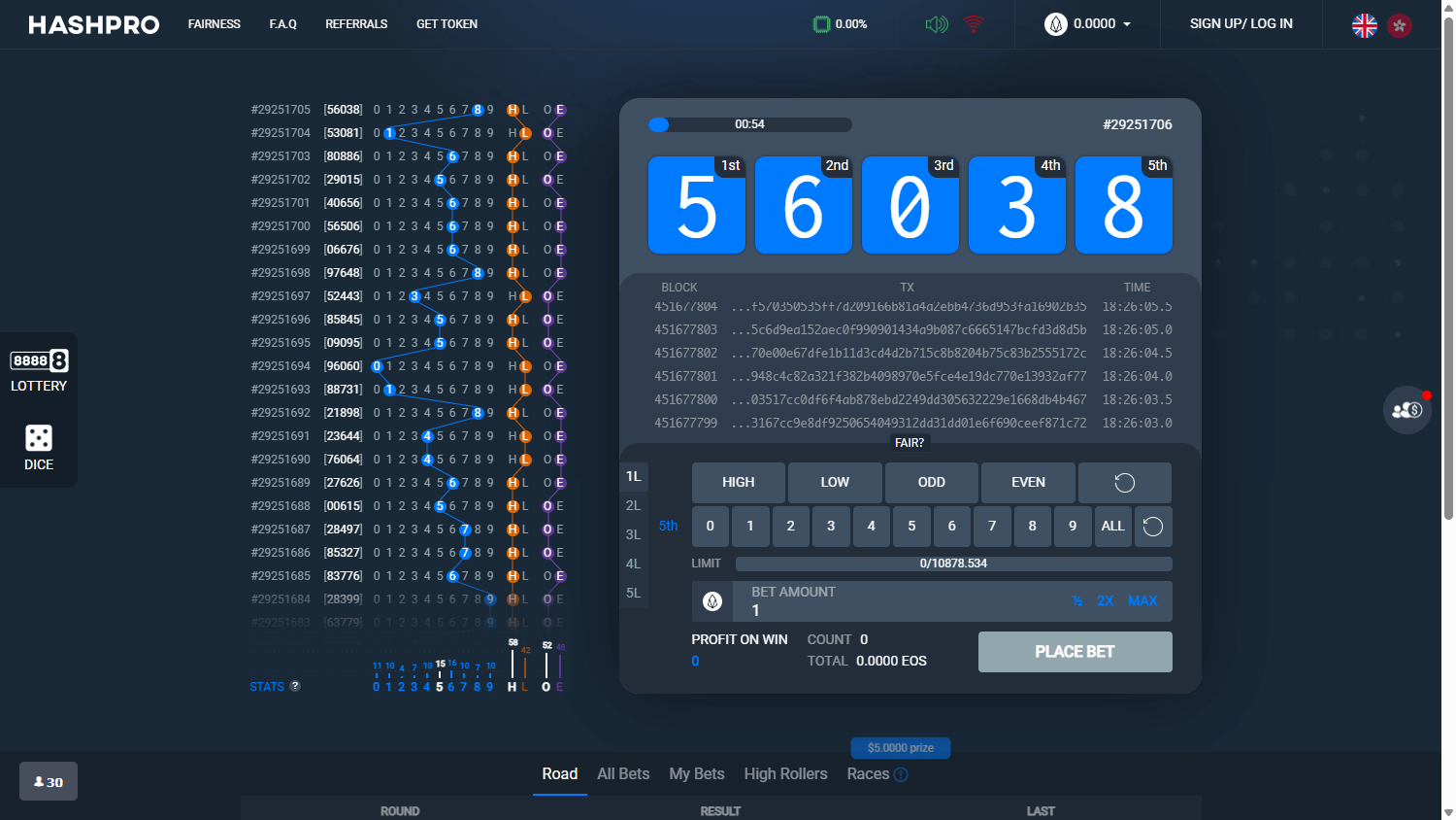 Hashpro_Casino_homepage_desktop
