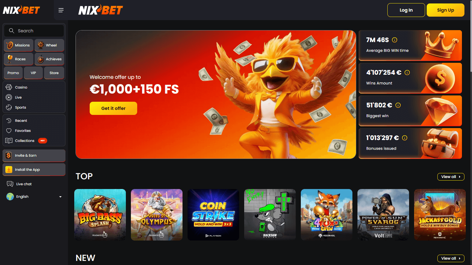 nix.bet_casino_homepage_desktop
