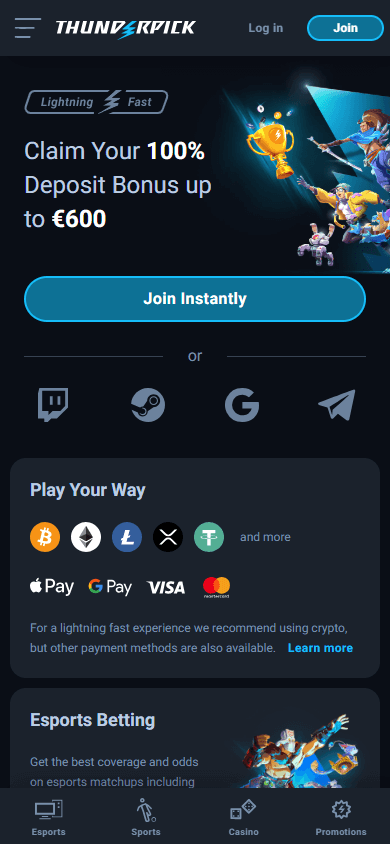 thunderpick_casino_homepage_mobile