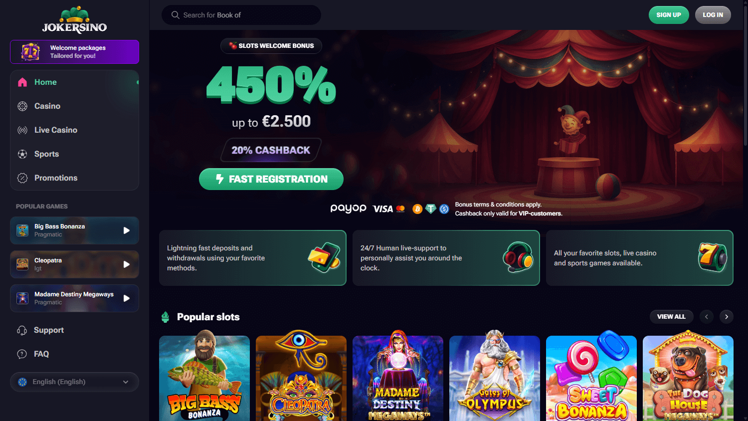 Jokersino_Casino_homepage_desktop